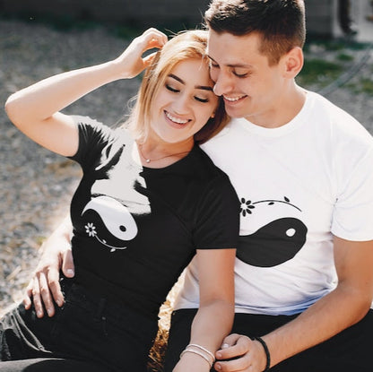 Yin Yang Matching Short Sleeve Couple T-Shirts