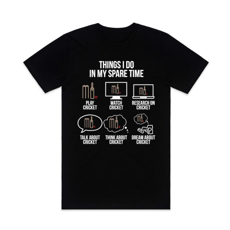 Cricket Lover Daily Lifestyle Theme T-Shirt