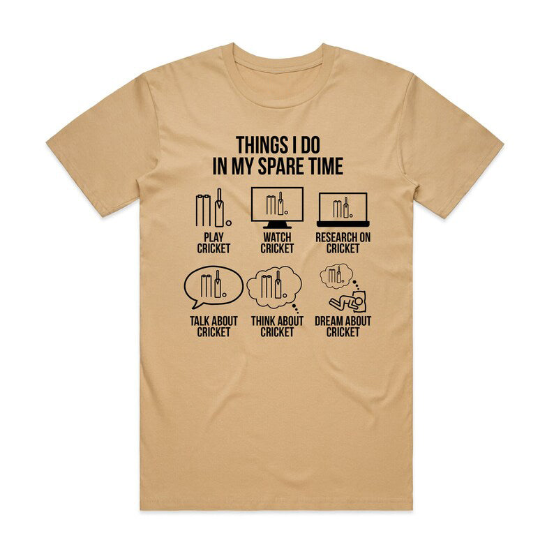 Cricket Lover Daily Lifestyle Theme T-Shirt