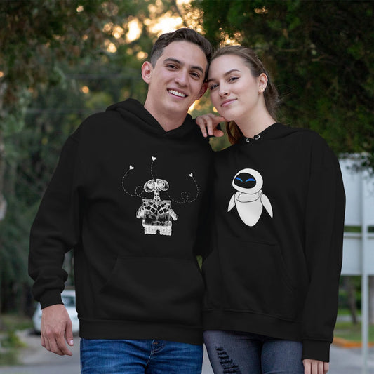 WALL-E & EVE Matching Full Sleeve Couple Hoodies