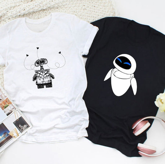 WALL-E & EVE Matching Short Sleeve Couple T-Shirts
