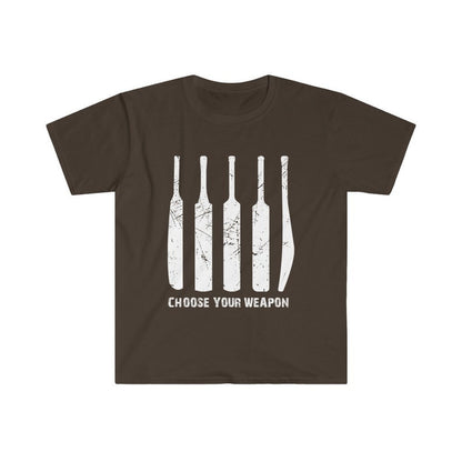 "Choose Your Weapon" Cricket Bat T-Shirt 🏏🔥