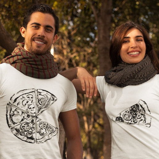 Pizza Lovers' Matching Outfit Couple T-Shirts