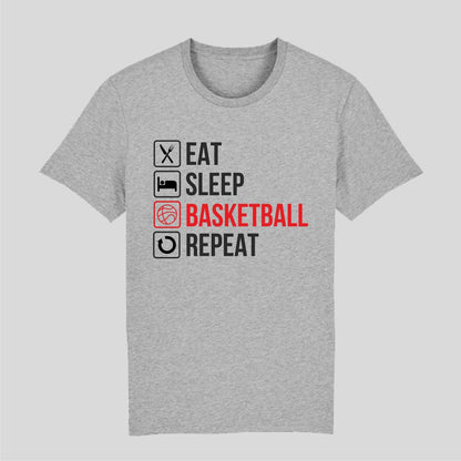 Eat. Sleep. Basketball. Repeat – Hoop Lover’s Ultimate Tee 🏀🔥