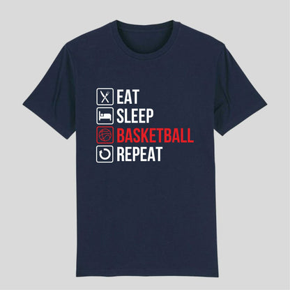 Eat. Sleep. Basketball. Repeat – Hoop Lover’s Ultimate Tee 🏀🔥