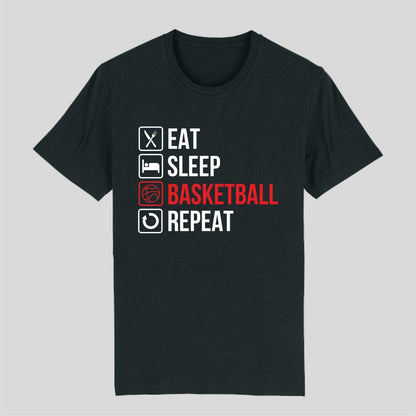 Eat. Sleep. Basketball. Repeat – Hoop Lover’s Ultimate Tee 🏀🔥