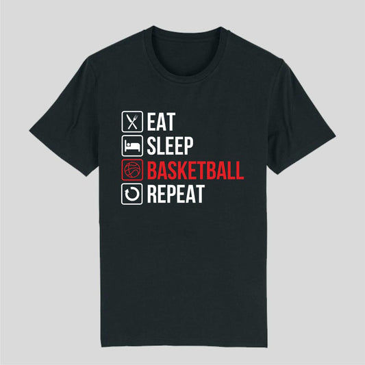 Eat. Sleep. Basketball. Repeat – Hoop Lover’s Ultimate Tee 🏀🔥