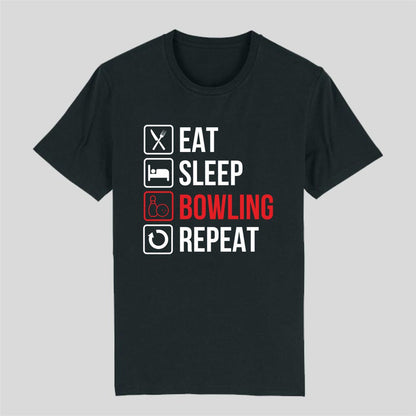 Eat Sleep Bowl Repeat - Bowling Lover's T-Shirt