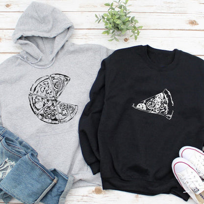 Pizza Lovers' Matching Outfit Couple Hoodies