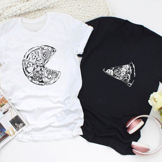 Pizza Lovers' Matching Outfit Couple T-Shirts