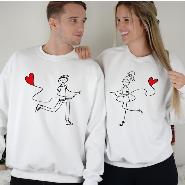 Love Chase Matching Couple Sweatshirts