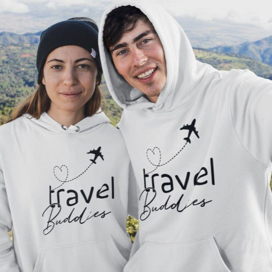 Travel Buddies Full Sleeve Couple Hoodies