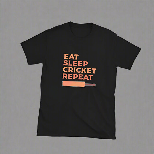 Eat, Sleep, Cricket, Repeat - Cricket Lover T-Shirt