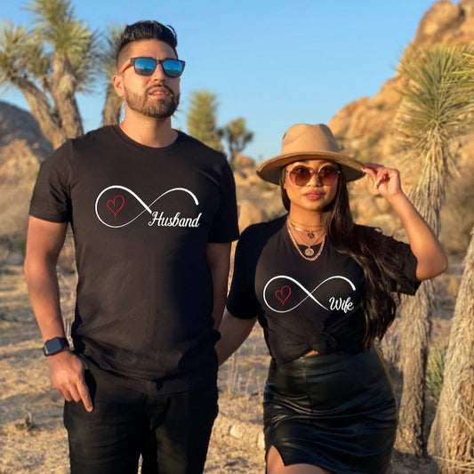 Infinite Love of Husband & Wife Short Sleeve Couple T-Shirt