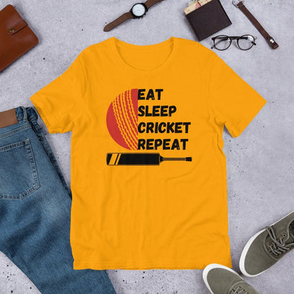 Eat Sleep Cricket Repeat – The Ultimate Cricket Lover’s T-Shirt 🏏🔥