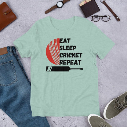 Eat Sleep Cricket Repeat – The Ultimate Cricket Lover’s T-Shirt 🏏🔥
