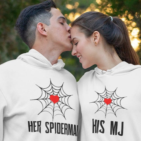 Spider Love Matching Couple Hoodies