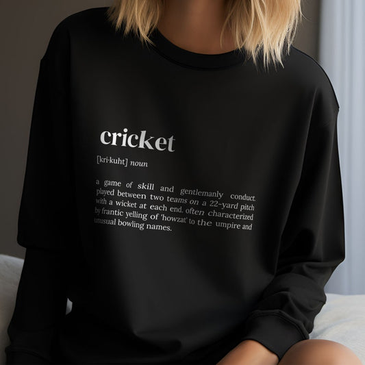Cricket Dictionary Long Sleeve T-Shirt – Define Your Passion!
