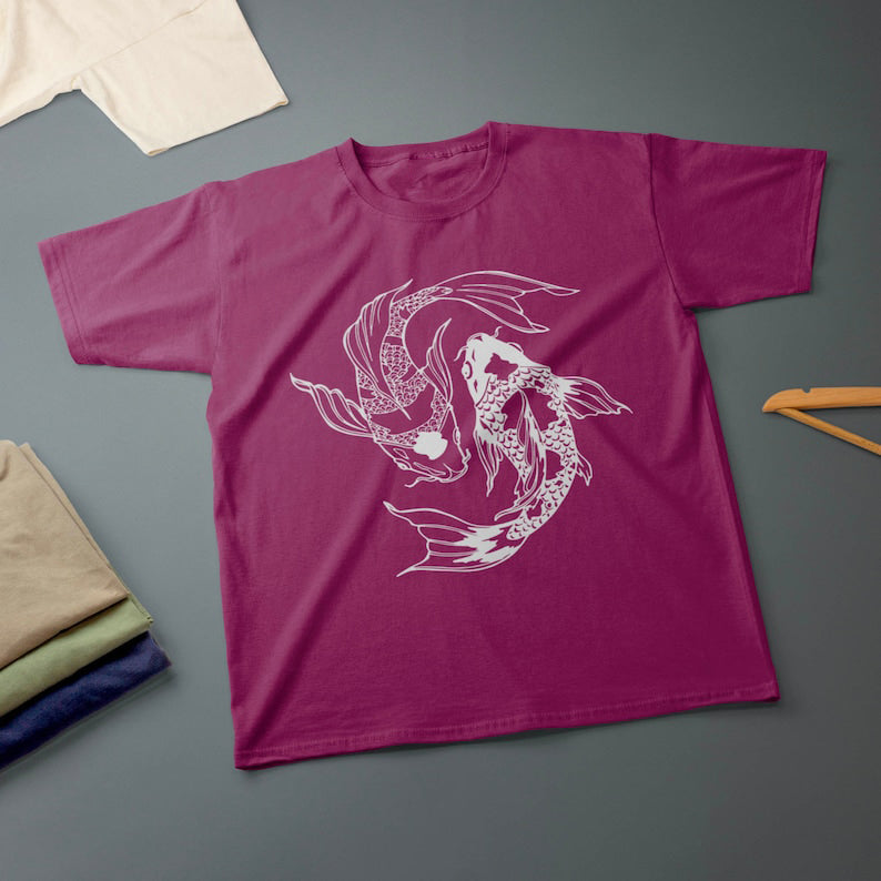 Pisces Zodiac Sign Theme T-Shirt