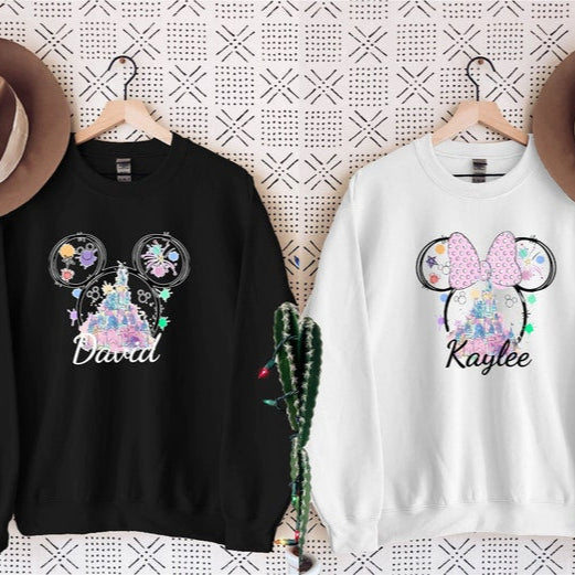 Magical Matching Couple T-Shirts – Personalized Disney-Inspired Design