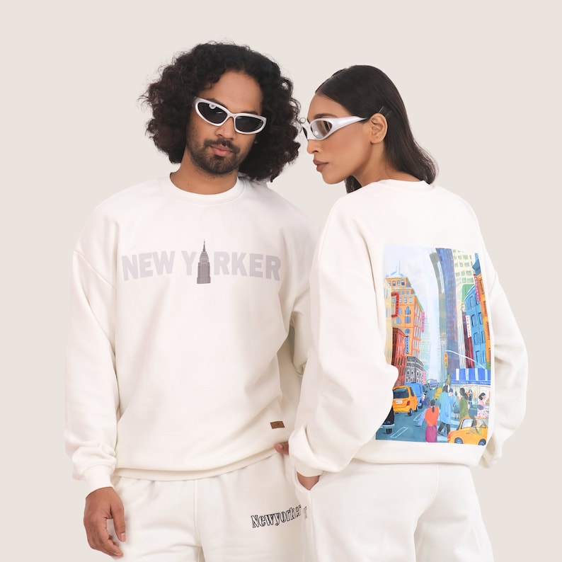 New Yorker City Theme Couple Full Sleeve T-Shirts
