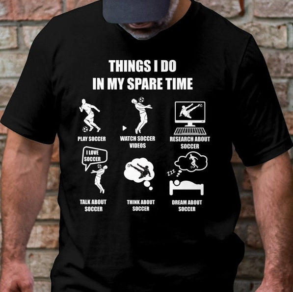 Football Lovers Daily Routine Theme T-Shirt