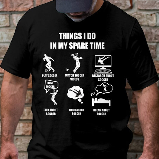 Football Lovers Daily Routine Theme T-Shirt
