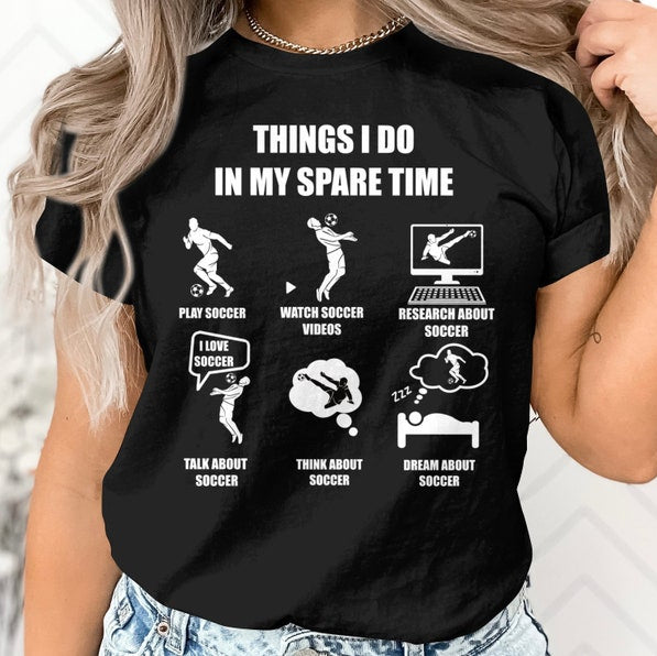 Football Lovers Daily Routine Theme T-Shirt