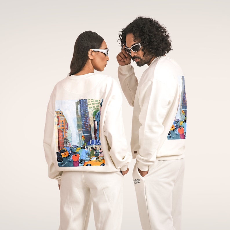 New Yorker City Theme Couple Full Sleeve T-Shirts