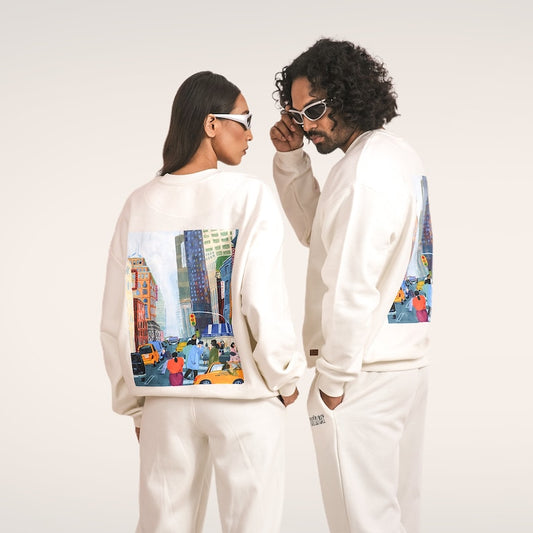 New Yorker City Theme Couple Full Sleeve T-Shirts