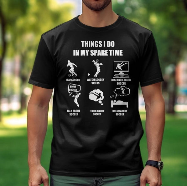 Football Lovers Daily Routine Theme T-Shirt
