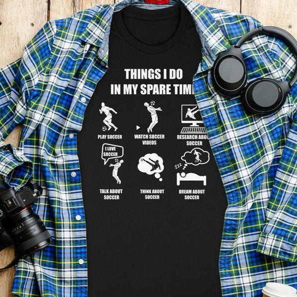 Football Lovers Daily Routine Theme T-Shirt