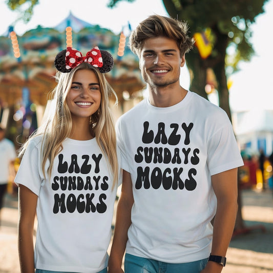 Lazy Sundays MOCKS Short Sleeve Couple T-Shirts