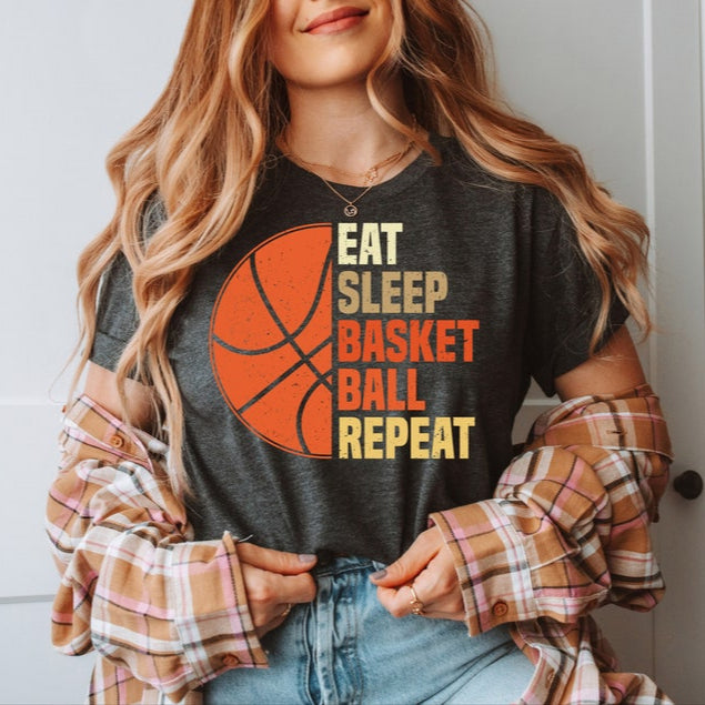 Eat.Sleep.Basketball.Repeat - Basketball Lover Theme T-Shirt