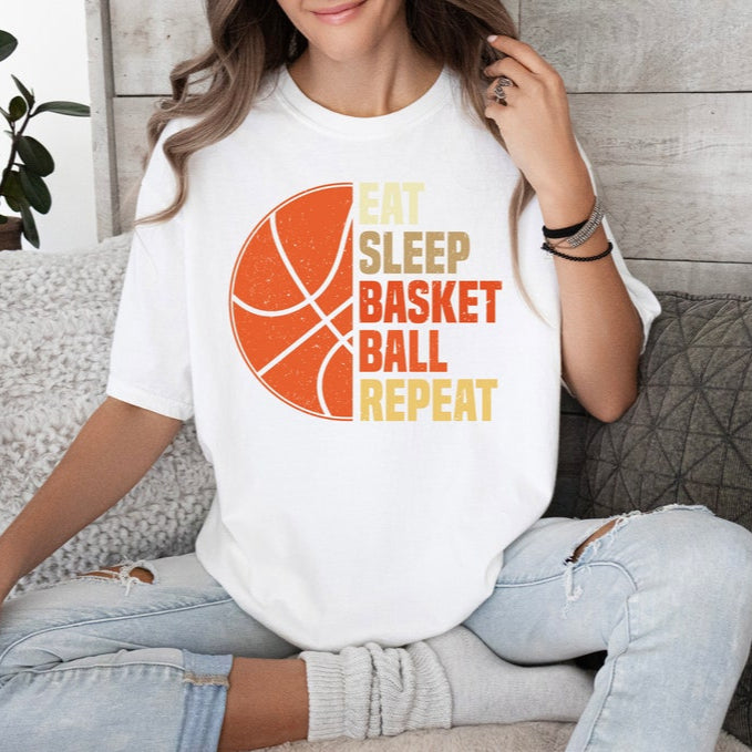 Eat.Sleep.Basketball.Repeat - Basketball Lover Theme T-Shirt