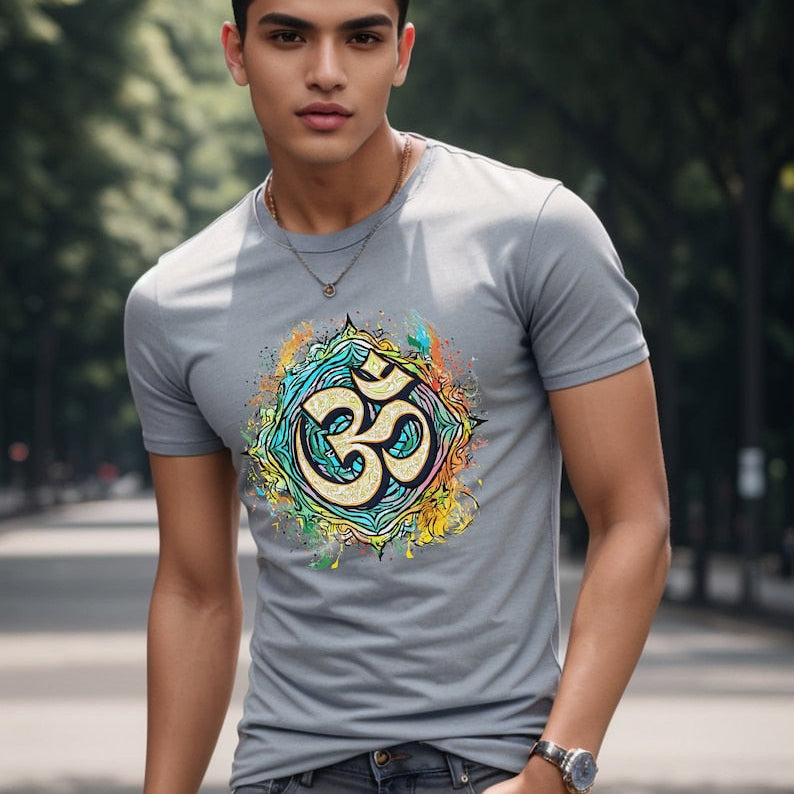 Spiritual Om Symbol T-Shirt – Mystical & Vibrant Design
