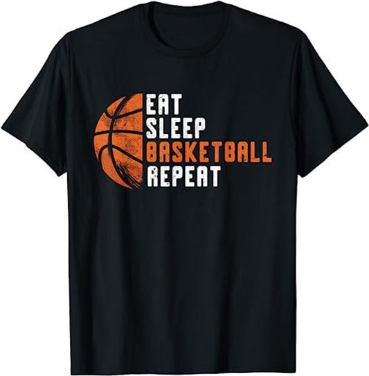 Eat Sleep Basketball Repeat - Hooper’s Essential T-Shirts 🏀🔥