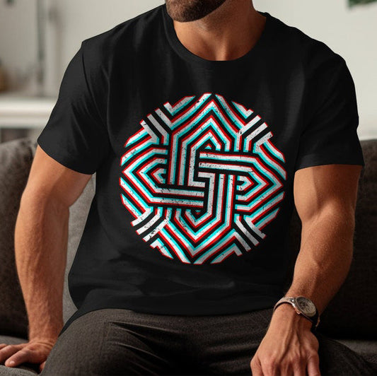 Abstract Unique Maze Design T-Shirt
