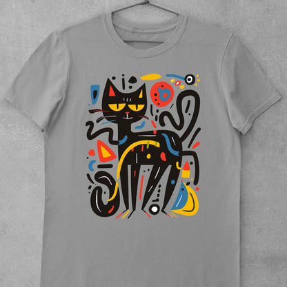 Vibrant Cat Art Pop Art T-Shirt
