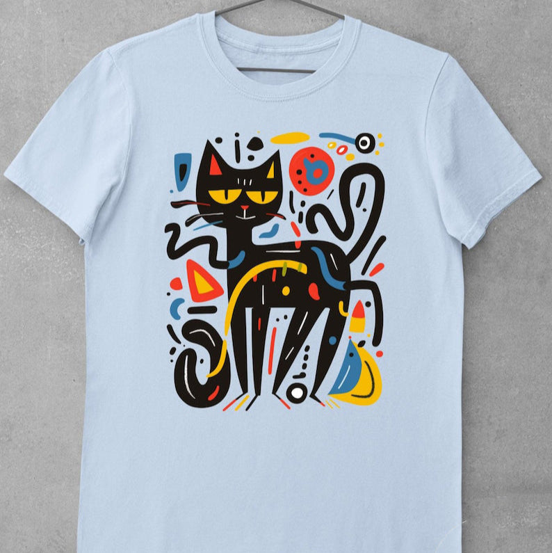 Vibrant Cat Art Pop Art T-Shirt
