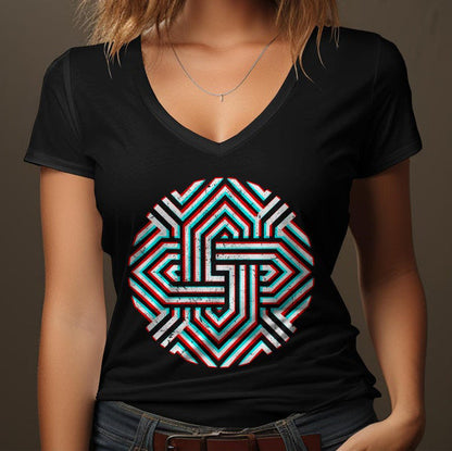 Abstract Unique Maze Design T-Shirt