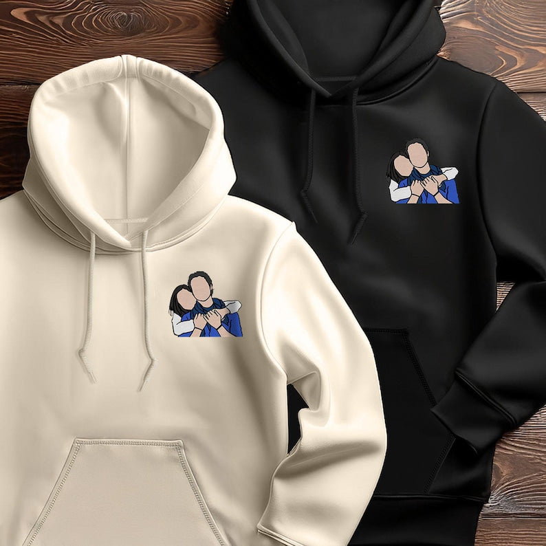 Customised Image Couple Hoodies