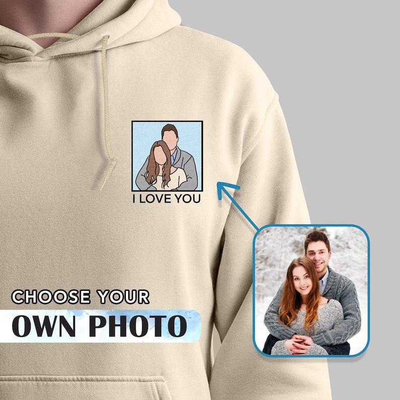 Customised Image Couple Hoodies