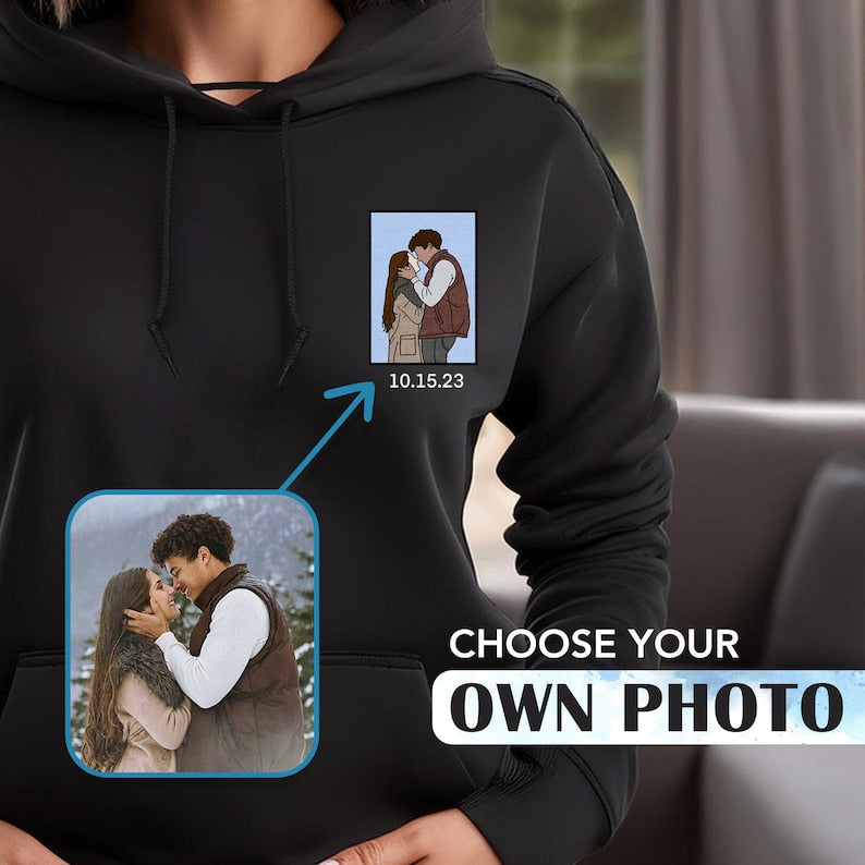 Customised Image Couple Hoodies