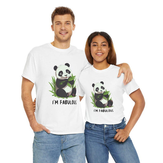 Cute Panda Theme Short Sleeve Couple T-Shirts