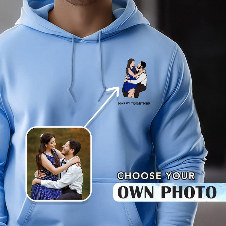 Customised Image Couple Hoodies