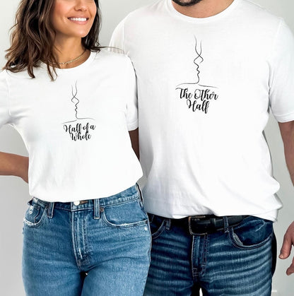 Half of The Whole & The Other Half Short Sleeve Couple T-Shirts