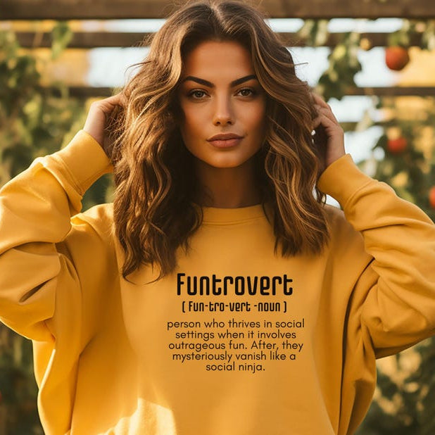 Funtrovert Definition Sweatshirt – Fun-Loving Yet Mysteriously Introverted T-Shirt