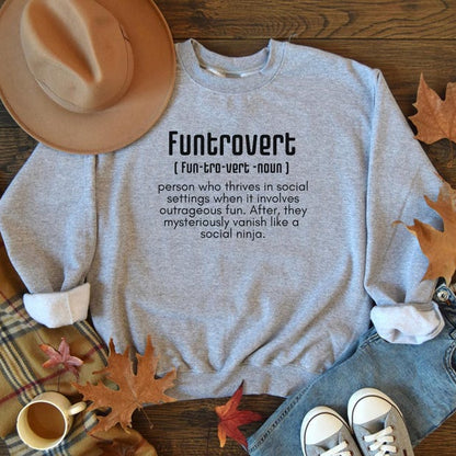 Funtrovert Definition Sweatshirt – Fun-Loving Yet Mysteriously Introverted T-Shirt