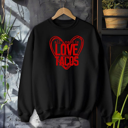 All I Need is Love And Tacos Funny Couple Full Sleeve T-Shirts
